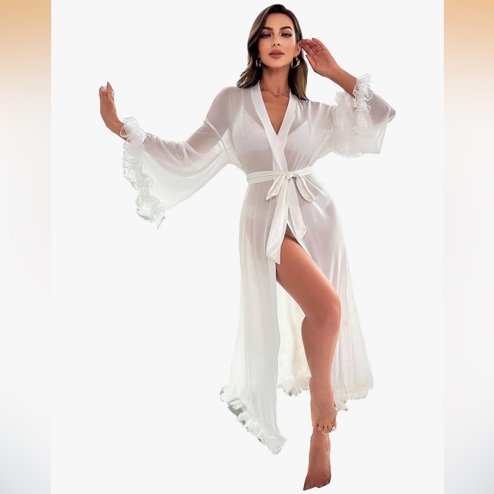 Elegant White Women's Robe